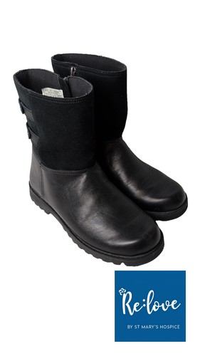 Ugg black leather suede - ugg, moto