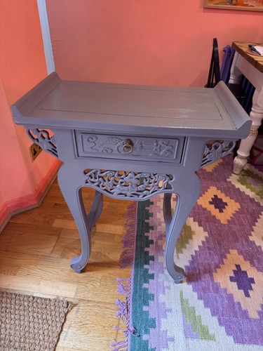 Ornate grey drawer console - ornate,