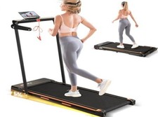 RELEX 2-in-1 Folding Treadmill P401 Black Incline 12 Km/h Shock Absorption Boxed