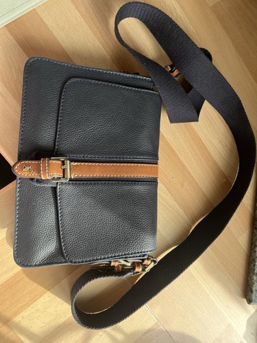 Joules leather navy satchel - ,