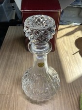 Lead Crystal Glass Decanter Square Cut - 0.75 L New In Box  Retro Vintage French