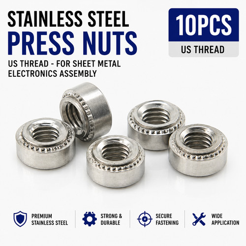 10x stainless steel press - stainless, nuts
