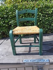 Vintage Child's Wooden Chair Ratan Reeded Seat