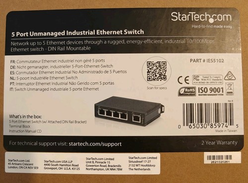 Startech port industrial - 5-port,