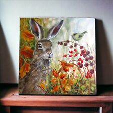 Autumn Berry Hare Ceramic Tile