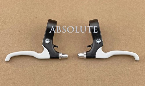 White fixie alloy brake - white, lever