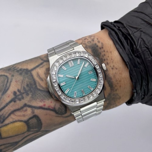 Custom mod 41mm watch blue - mod, cz