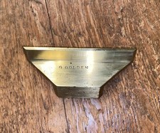 VINTAGE BRASS SORBY & SONS? BRASS MITRE GAUGE TEMPLATE TOOL CARPENTERS OLD TOOLS