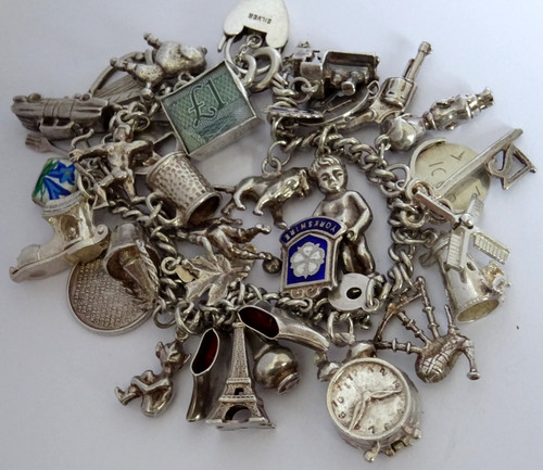 Vintage heavy solid - , silver