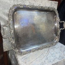 Large silver plated serving