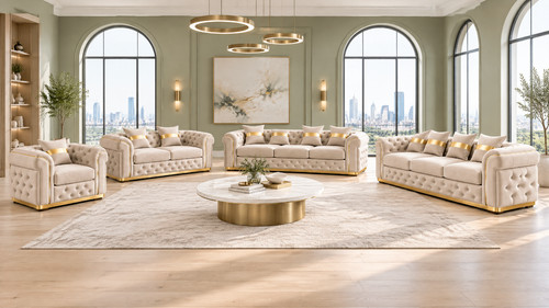 Large seater chesterfield - large, 3+2