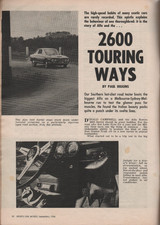 Alfa Romeo Alfa 2600 Sprint Touring Ways Sports Car World Magazine 66 Australia