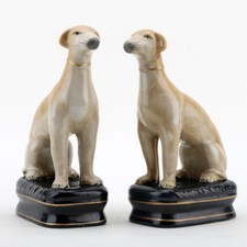 PR NEW STAFFORDSHIRE POTTERY WHIPPETS DOGS FIGURES FIGURINES 8.5”