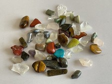 Crystal Confetti Mix Crystal Chips Natural Mini Tumble Gemstones in a Clear Box