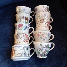 JOB LOT OF 10 MISMATCH TEA CUPS, PARTIES/WEDDINGS/TEA ROOM....LOT A