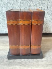 Vintage Handmade Wooden Faux Books with 3 Internal Draws & 3 Pipes Rack