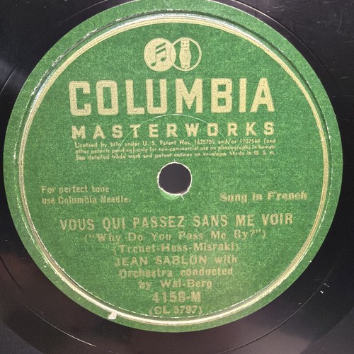 Jean sablon chanson des - –, la