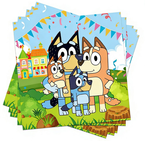 Bluey napkin birthday party - napkin,