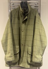 Stewart, Christie & Co Ltd Green Tweed Shooting Coat Jacket Men’s Large