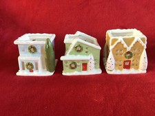 Boxed Beautiful Partylite Village Square Tealight Trio Excellent Condition