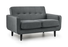 Grey Velvet Sofa 2 Seater