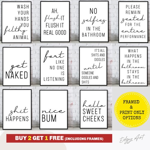Bathroom print minimalist - print, wall