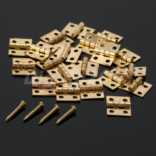 Mini brass plated hinge - 20,