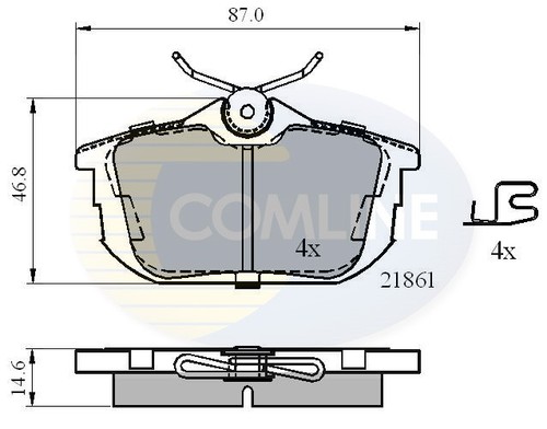 Rear comline cbp3945 - comline, pad