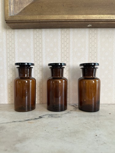 Set vintage amber glass - amber,