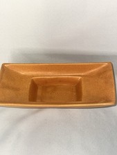 Vintage McCoy Pottery 1802 Rare Color Speckled Burnt Orange Dish Planter Trinket