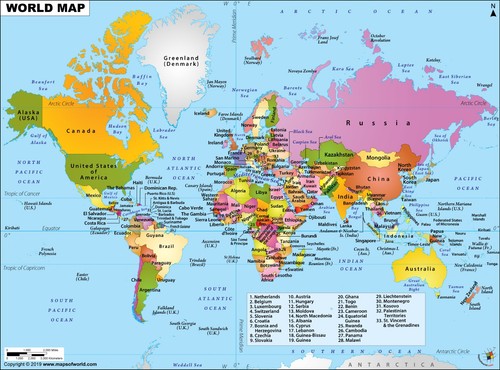 World map poster educational - world,