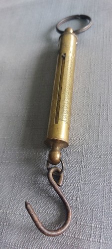 Antique salter brass spring - antique,