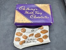 VINTAGE / ANTIQUE CADBURY'S MILK TRAY CHOCOLATE BOX WITH INSERT HALF POUND