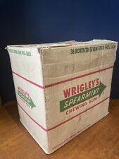 Vintage Wrigleys Spearmint Chewing Gum Shipping Box General Store Advert Prop