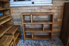 Rustic Bespoke Custom Wooden small bookcase table made from reclaimed pine