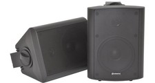 2x 100W Black Wall Mount Hi-Fi