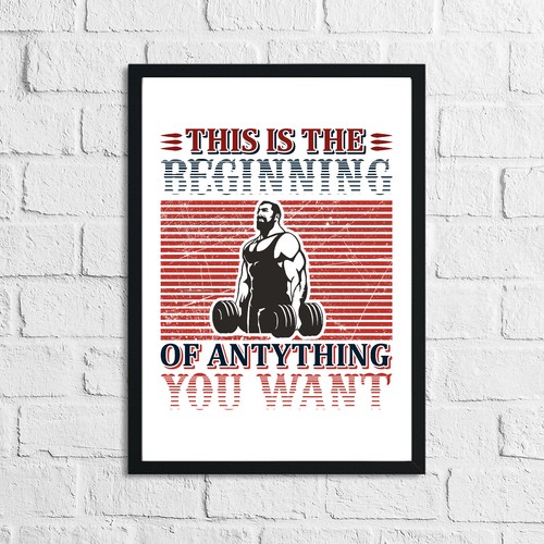 Gym workout fitness posters - gym,