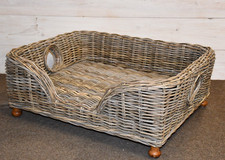 Large wicker dog bed