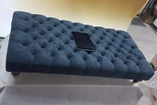 Chesterfield Deep Cushioned Buttons XL Naple Fabric Footstool Coffee Table.