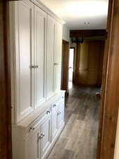 Large bespoke wooden dresser painted in Farrow and Ball