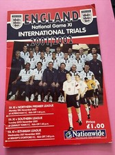England National Game XI International Trials 2001/2002