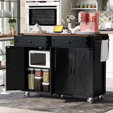 Black Wood 53.5 In. Kitchen