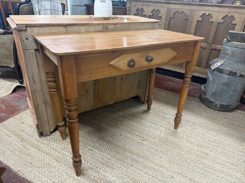 Victorian pine hall table - victorian,