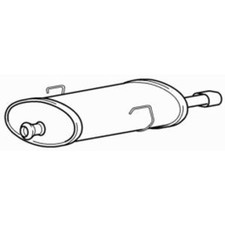Rear Exhaust Silencer Back Box