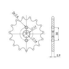 Sgr sprocket p420 - sprocket, p420-d14