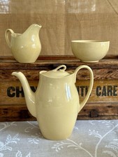 Johnson Brothers Golden Cloud Yellow Coffee Pot; Jug and Sugar Bowl EXCELLENT!