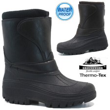 MENS SNOW BOOTS WINTER WATERPROOF MUCKER THERMAL SKI WELLINGTONS FUR WARM SIZE