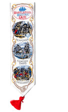 Hartlepool Historic Quay Woven Bookmark  Pirates Fighting Ship Berisfords Labels