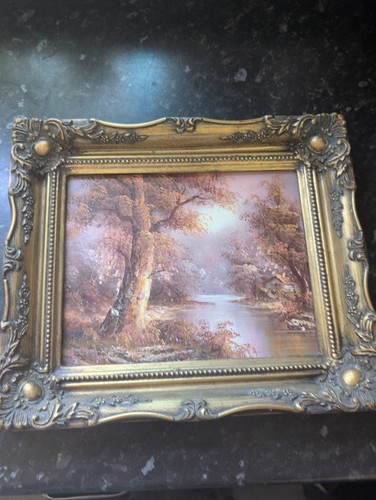 Vintage oil canvas painting - vintage,