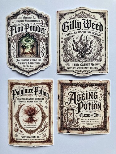 Potion bottle labels - labels, halloween